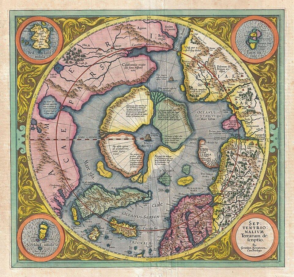 “A New and correct Chart Shewing the Variations of the Compass in the Western & Southern Oceans as Observed in the year 1700 by Edm Halley.” Edmund Halley. (Princeton University Library)