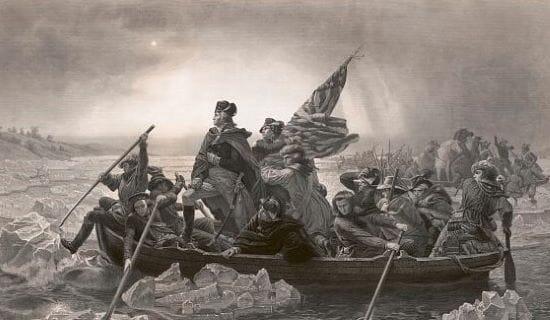 Painting of 'Washington Crossing the Delaware' (Courtesy of Library of Congress).